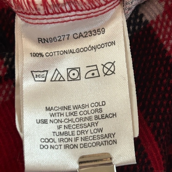 Vans black red lumberjack plaid corduroy long sleeve button down shirt mens sz S - Picture 8 of 12